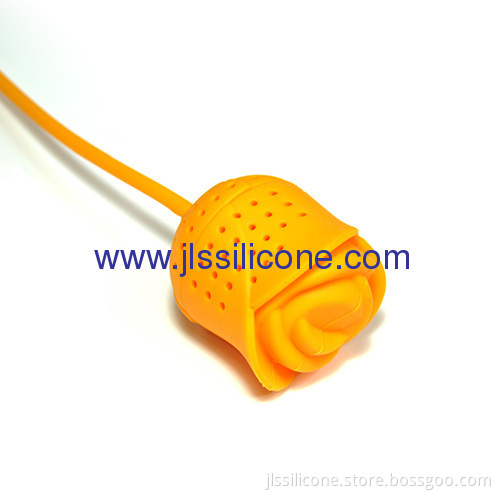 Romantic Rose Style Silicone Tea Strainer And Tea Bag 